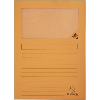 EXACOMPTA Sichtmappe FOREVER DIN A4 130 g/qm orange 100 Sichtmappen