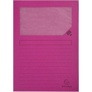 EXACOMPTA Sichtmappe FOREVER DIN A4 130 g/qm fuchsia 100 Sichtmappen