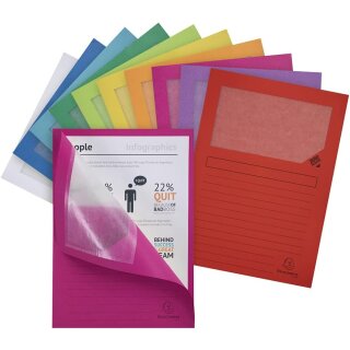EXACOMPTA Sichtmappe FOREVER DIN A4 130 g/qm sortiert 25 Mappen