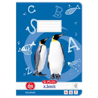 herlitz Schulheft x.book DIN A4 Lineatur dm / liniert