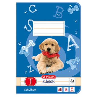 herlitz Schulheft x.book DIN A5 Lineatur 1 / liniert 16 Blatt
