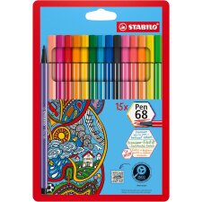STABILO Fasermaler Pen 68 15er Kartonetui