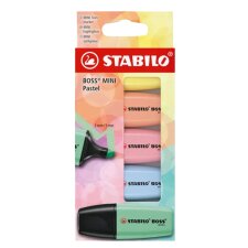 STABILO Textmarker BOSS MINI Pastel 5er Kartonetui