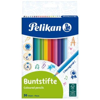 Pelikan Buntstifte Standard sechseckig 36er Kartonetui