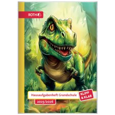ROTH Hausaufgabenheft Klipp & Klar "T-Rex" 2025/2026 DIN A5
