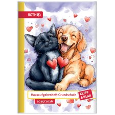 ROTH Hausaufgabenheft Klipp & Klar "Hund und Katze" 2025/26 DIN A5