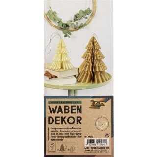 folia Wabendekor HYGGE XMAS TREES 2er Set Größe: S/M 120 g/qm