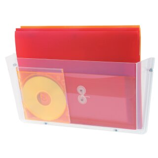 deflecto Wandprospekthalter "DocuPocket" DIN A4 quer glasklar