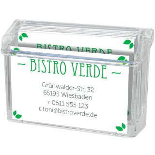 deflecto Visitenkarten-Box "Grab-a-Card" glasklar
