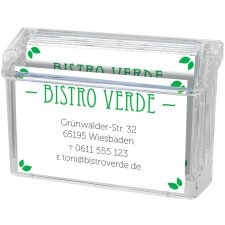 deflecto Visitenkarten-Box "Grab-a-Card" glasklar