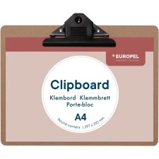 EUROPEL Speisekarten-Klemmbrett DIN A4 quer natur