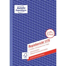 AVERY Zweckform Formularbuch "Regiebericht" 2 x...