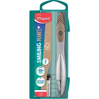 Maped Zirkelkasten STUDY SMILING PLANET 2-teilig