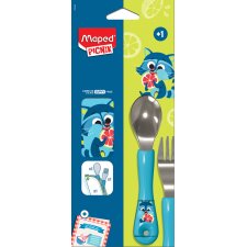 Maped PICNIK Besteck-Set WASCHBÄR 3-teilig blau