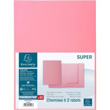 EXACOMPTA Aktendeckel SUPER 250 DIN A4 rosa 50 Aktendeckel