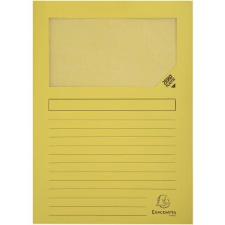 EXACOMPTA Sichtmappe FOREVER DIN A4 130 g/qm kanariengelb 100 Mappen