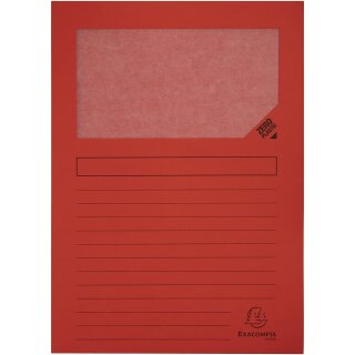 EXACOMPTA Sichtmappe FOREVER DIN A4 130 g/qm rot 100 Sichtmappen