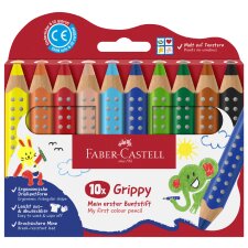 FABER-CASTELL Dreikant-Buntstift Grippy 10er Kartonetui