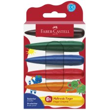 FABER-CASTELL Wachsmalfinger 6er Kartonetui