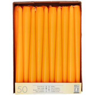 STARPAK Leuchterkerzen 22 mm orange 50er Pack