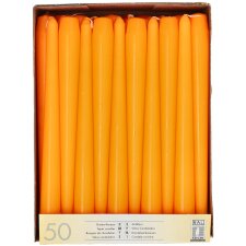 STARPAK Leuchterkerzen 22 mm orange 50er Pack