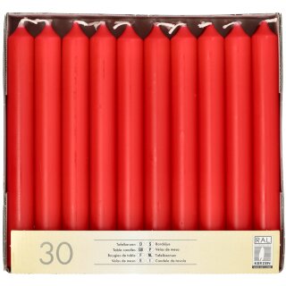 STARPAK Tafelkerzen 21 mm rot 30er Pack
