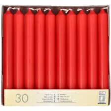 STARPAK Tafelkerzen 21 mm rot 30er Pack