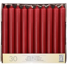 STARPAK Tafelkerzen 21 mm bordeaux 30er Pack