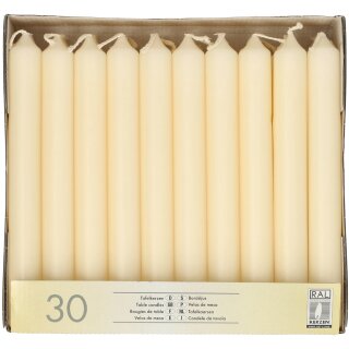 STARPAK Tafelkerzen 21 mm creme 30er Pack