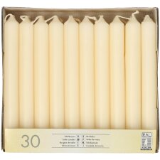 STARPAK Tafelkerzen 21 mm creme 30er Pack