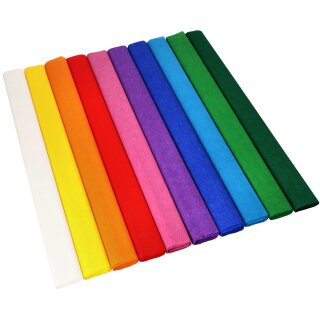 PAPSTAR Krepp-Papier-Rollen 500 mm x 2,5 m sortiert 10 Rollen