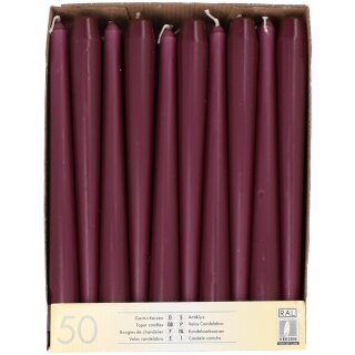 STARPAK Leuchterkerzen 22 mm violett 50er Pack