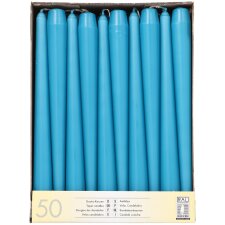 STARPAK Leuchterkerzen 22 mm türkis 50er Pack