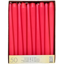 STARPAK Leuchterkerzen 22 mm fuchsia 50er Pack