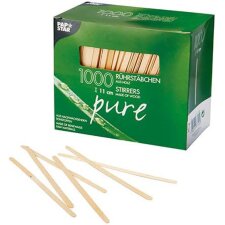 PAPSTAR Holz-Rührstäbchen "pure"...