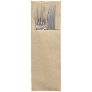 PAPSTAR Servietten-Tasche "DAILY Collection" sand 50 Stück