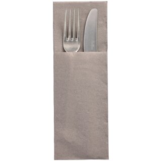 PAPSTAR Servietten-Tasche "DAILY Collection" grau 50 Stück