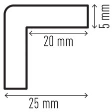 DURABLE Eckschutzprofil C20 magnetisch schwarz/gelb eckig...