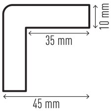 DURABLE Eckschutzprofil C35 magnetisch schwarz/gelb eckig...