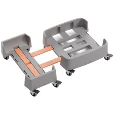 DURABLE Fahrwagen DURABIN 60 L aus rPP 4 Lenkrollen grau