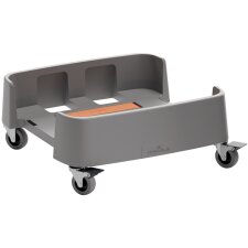 DURABLE Fahrwagen DURABIN 90 L aus rPP 4 Lenkrollen grau