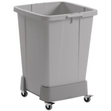 DURABLE Fahrwagen DURABIN 90 L aus rPP 4 Lenkrollen grau
