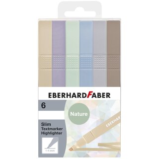 EBERHARD FABER Textmarker Slim Naturfarben 6er Etui