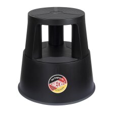 WEDO Rollhocker SuperStep aus Kunststoff schwarz / RAL9005