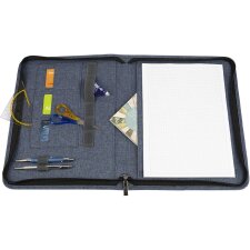 WEDO Schreibmappe "DENIM" aus Polyester blaumeliert