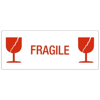 rillprint Hinweisetiketten "FRAGILE" 500 Etiketten 150 x 60 mm