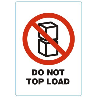 rillprint Hinweisetiketten "DO NOT TOP LOAD" 500 Etiketten 74 x 105 mm