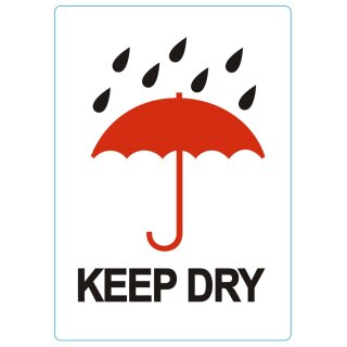 rillprint Hinweisetiketten "KEEP DRY" 500 Etiketten 74 x 105 mm