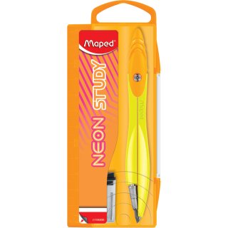 Maped Zirkelkasten STUDY NEON farbig zufällige Farbe (1 Stück)