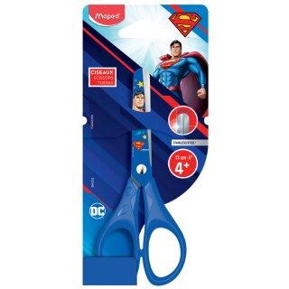 Maped Bastelschere SUPERMAN rund 130 mm blau